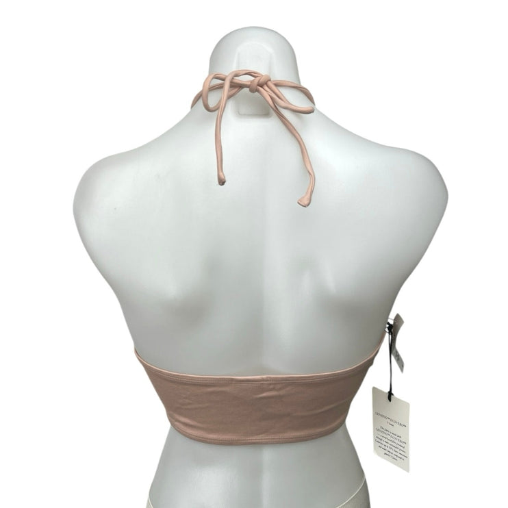NEW Aritzia Sunday Best Cora Pink Halter Strap Multi Twist Bandeau Crop Top S