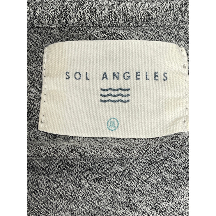 Sol Angeles Men's Gray V-neck Short Sleeve Casual Basic Tee T-shirt Top Size XXL