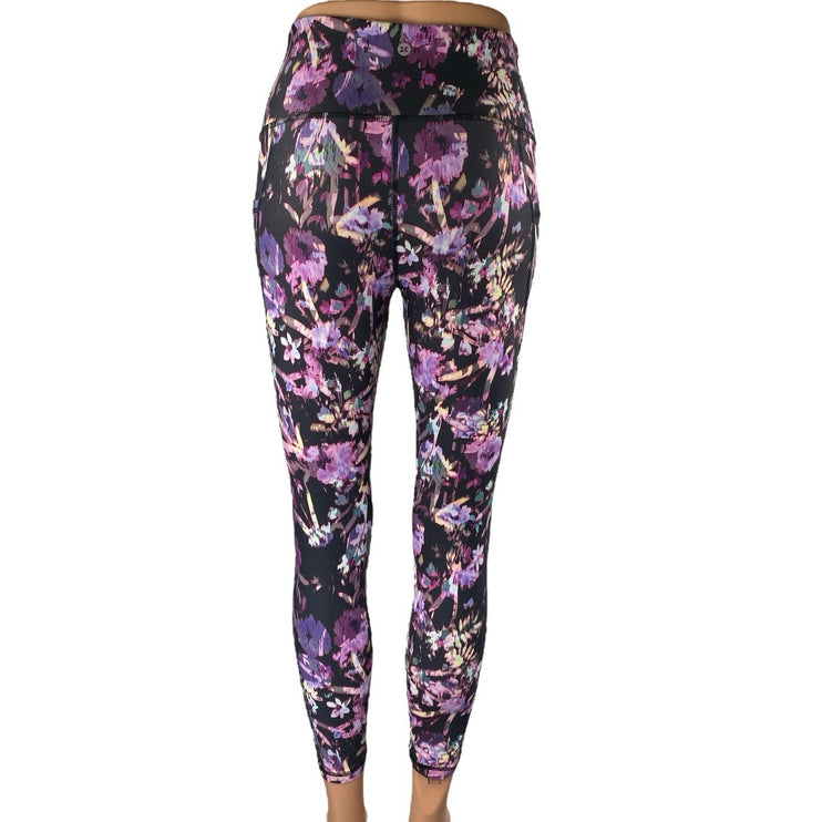 RBX Women's Multicolor Floral High Rise Yoga Running Athletic Leggings Pants S