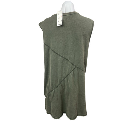 NEW Urban Outfitters Green Sleeveless Crew Neck Mini Muscle Tank Shift Dress S