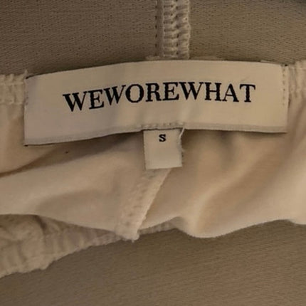 WeWoreWhat Womens White Pull On High Rise Pleated Wide Leg Trousers Pants Size S