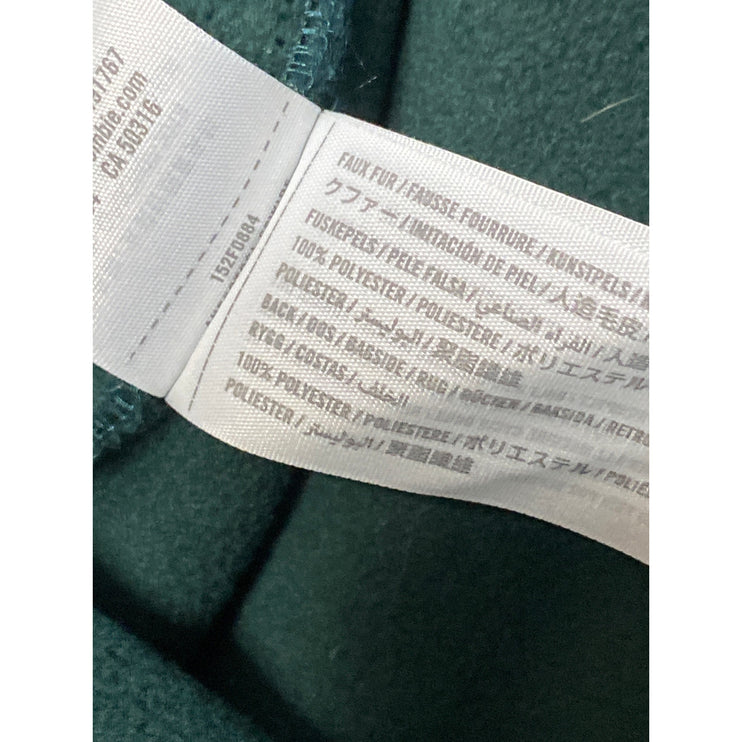 Abercrombie & Fitch Green Fuzzy Faux Fur Collared Long Sleeve Sweater Jacket XL