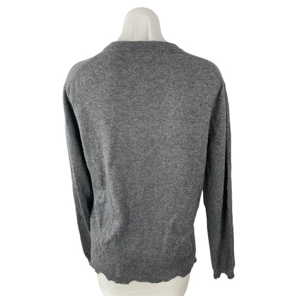 Zadig & Voltaire 100% Cashmere Uneven Hem Long Sleeve Sweatshirt Sweater Top S