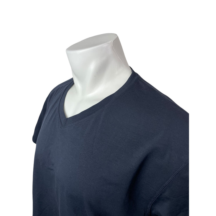 NEW BYLT Men's Blue V Neck Short Sleeve Premium Basic T Shirt Tee Top Size XL