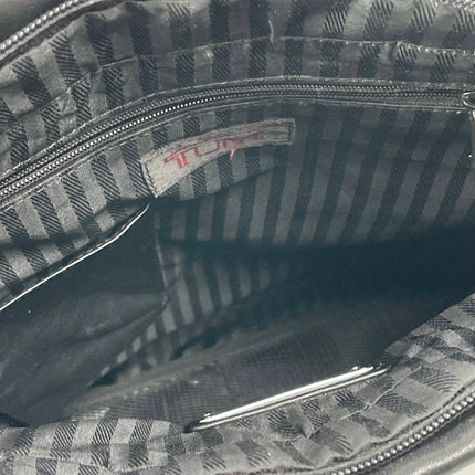 Tumi Women's Black Leather Nylon Travel Laptop Tote Shoulder Handbag Size OS