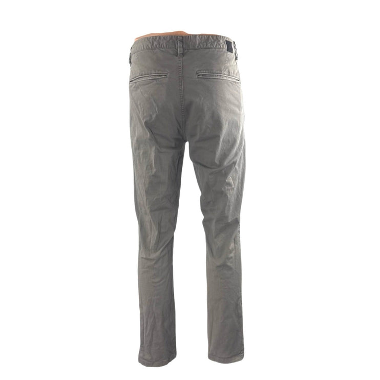 Vuori Meta Men's Gray High Rise Slim Straight Chino Tapered Trousers Pants Sz 34
