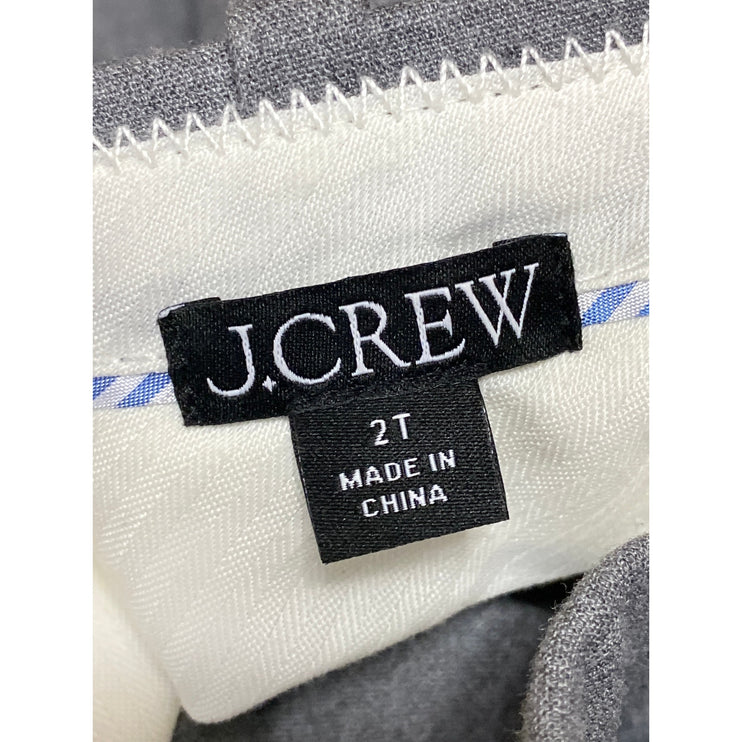 J.Crew Women's Gray High Waisted Straight Skinny Leg Trousers Dress Pants Size 2