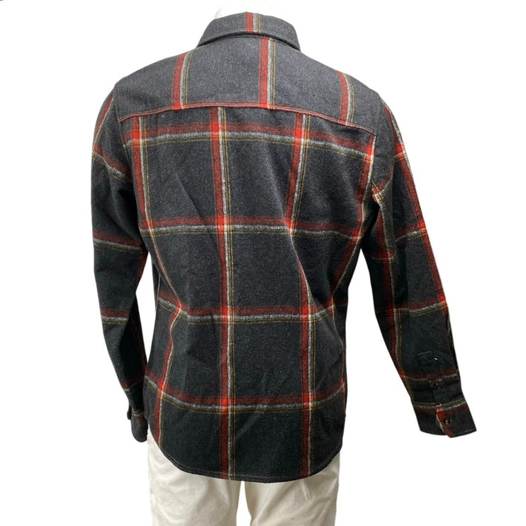 Jeremiah Men's Black Long Sleeve Plaid Button Up Shacket Shirt Jacket Size M