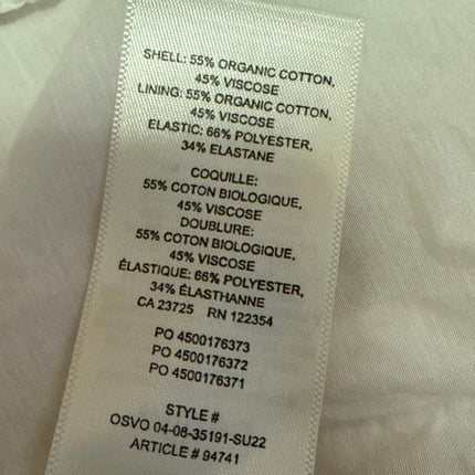 Aritzia Wilfred White Sleeveless Smocked Cami Camisole Midi A Line Tank Dress S