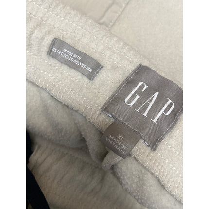 GAP Beige Fleece High Rise Athletic Track Joggers Trousers Sweat Pants Size XL