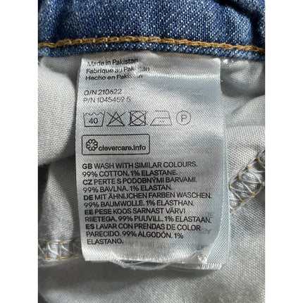 H&M Women's Blue High Waisted Wide Leg Baggy Y2k Casual Denim Jeans Size 8