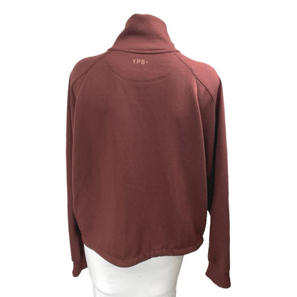 Abercrombie & Fitch YPB Women's Brown Long Sleeve Zip Up Bomber Coat Jacket L