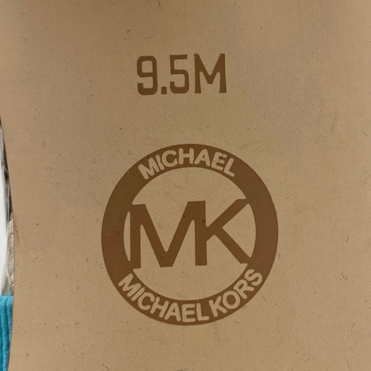 Michael Kors Ingrid Snakeskin Leather Round Toe Slip On Mules Dress Sandals 9.5Mq