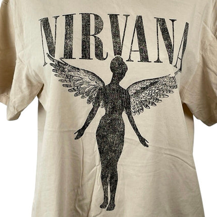 H&M Nirvana In Utero Graphic Crew Neck Short Sleeve Basic Tee T-Shirt Top Size S