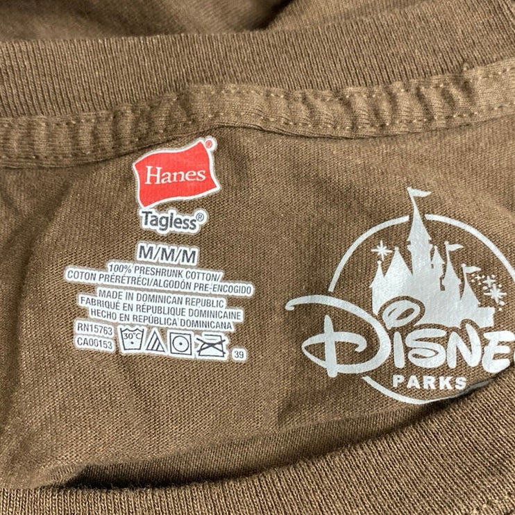 Disney Parks Men's Brown Graphic Happy Dwarfs Snow White T Shirt Tee Top Size M