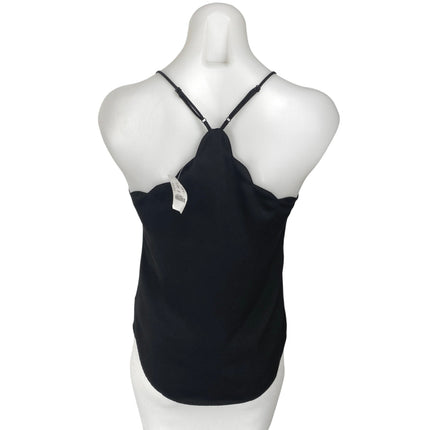 NEW J.Crew Women's Black Sleeveless Scalloped Cami Camisole Tank Top Size 0