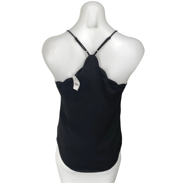 NEW J.Crew Women's Black Sleeveless Scalloped Cami Camisole Tank Top Size 0