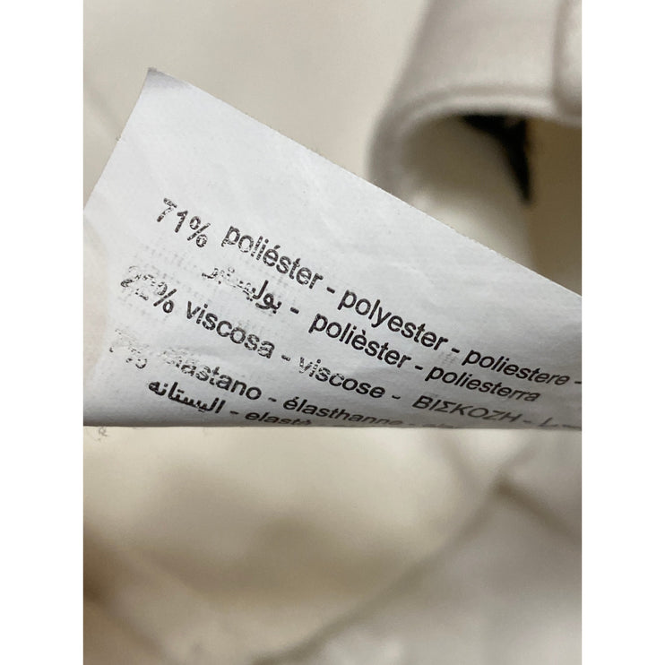 ZARA Women's White Pleated High Waist Wide Leg Tailored Bermuda Shorts Size S