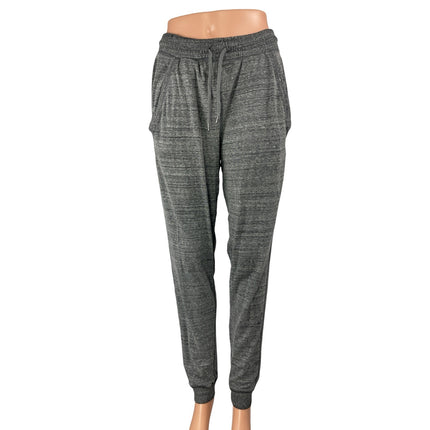 Ivy Park Women's Gray Heather Drawstring Tapered Trousers Sweatpants Joggers S
