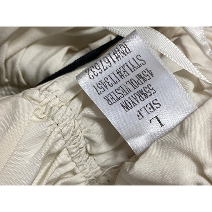 Klesis Women's Beige Sleeveless Tie Ruffle Ruched Cami Camisole Tank Top Size L