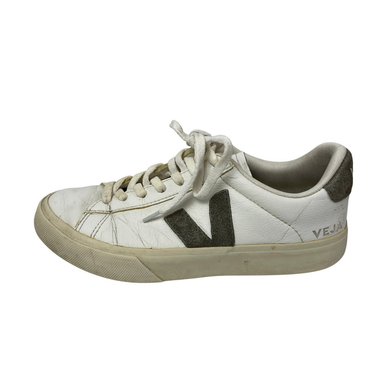 VEJA Campo Women's White Leather Round Toe Lace Up Low Top Sneakers Shoes Sz 8.5