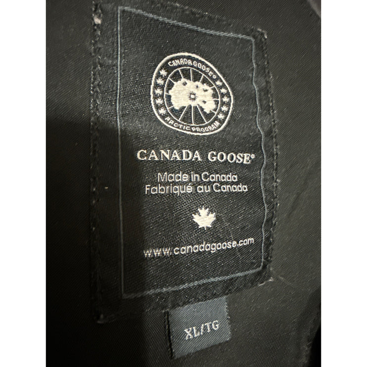 Canada Goose Women's Black Long Sleeve Fur Hooded Down Puffer Coat Jacket Sz XL