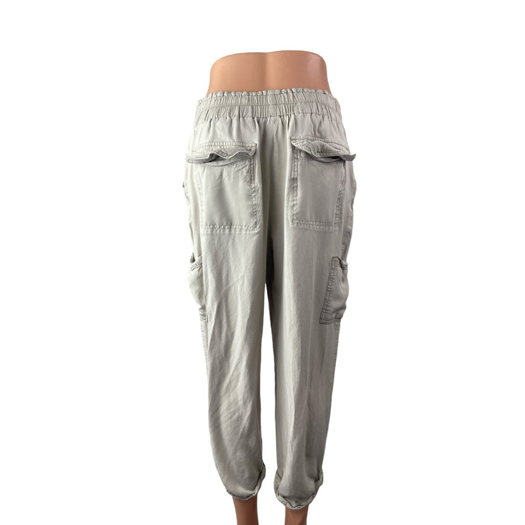 Free People Womens Gray High Rise Belted Cargo Jogger Trousers Pants Size 6