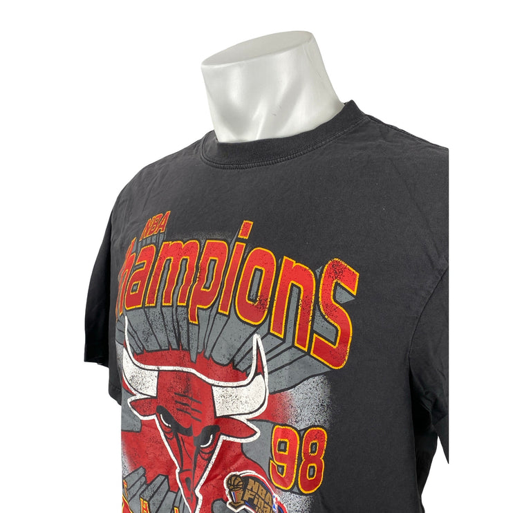 Mitchell & Ness Chicago Bulls Explode Champions Mens Black Graphic T-Shirt Top M