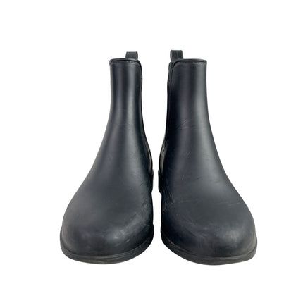 Sam Edelman Women's Black Almond Toe Slip On Waterproof Chelsea Rain Boots Sz 11