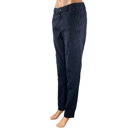 Zara Men's Navy Blue High Rise Tapered Straight Chino Denim Jeans Pants Size 30