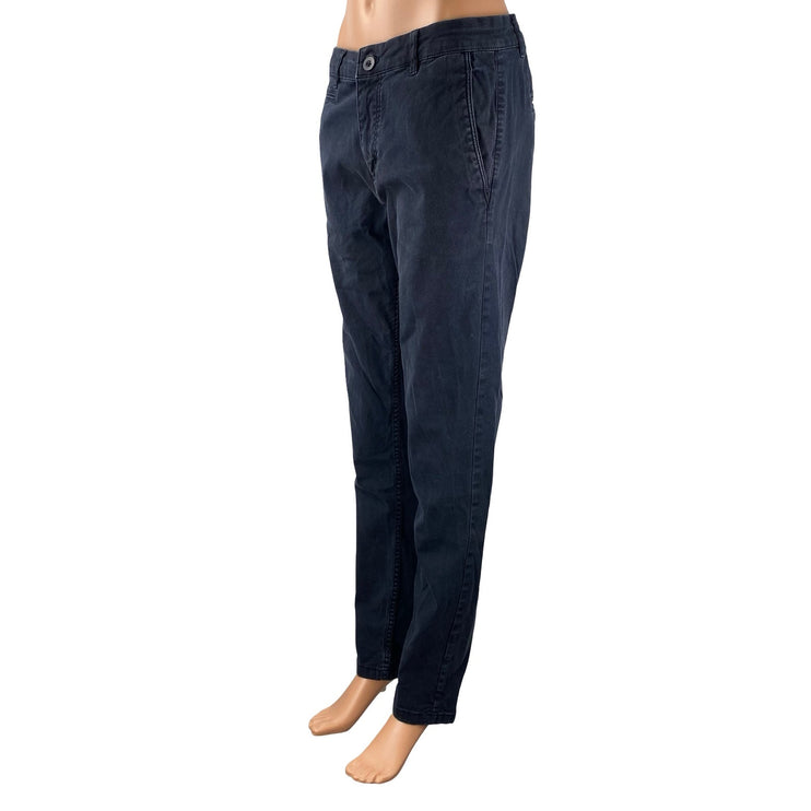 Zara Men's Navy Blue High Rise Tapered Straight Chino Denim Jeans Pants Size 30