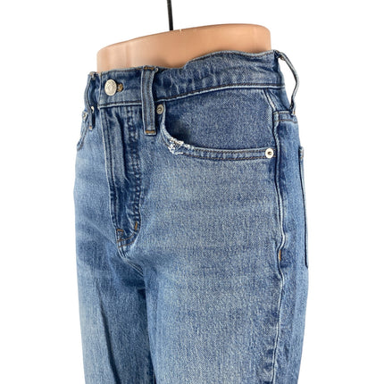 Madewell The Perfect Vintage Women's Blue Straight High Rise Denim Jeans Size 25