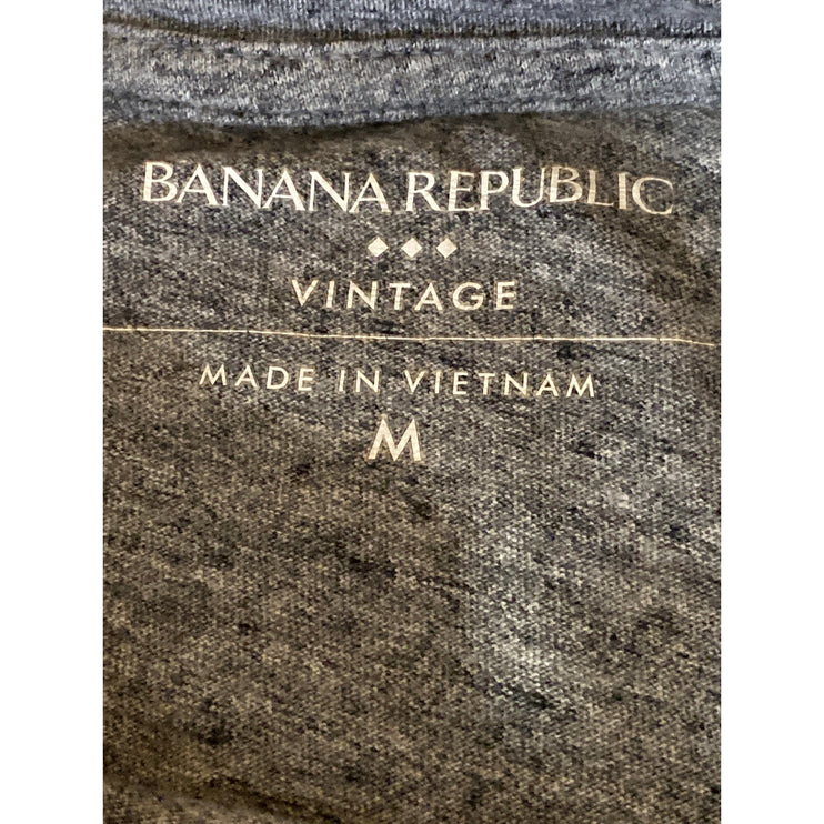 Banana Republic Vintage Men's Gray Crewneck Long Sleeve Tee T-shirt Top Size M