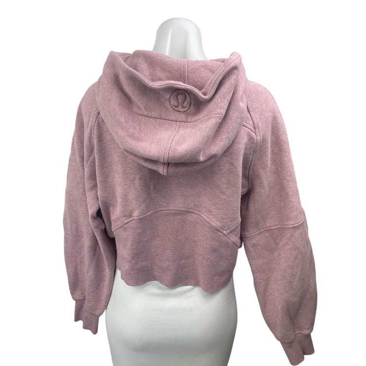 Lululemon Scuba Women's Pink Half-Zip Hooded Hoodie Sweatshirt Sweater Top XS/S