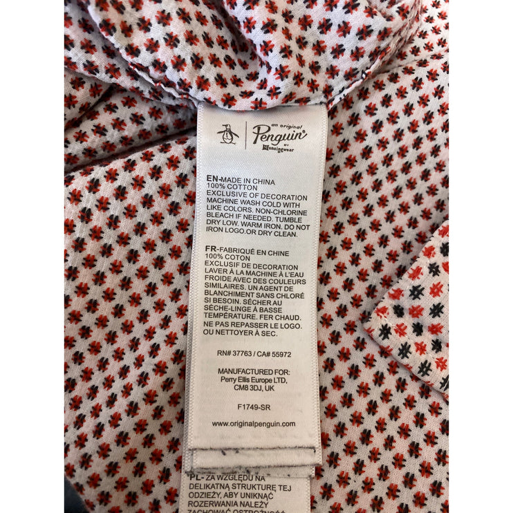 Penguin by Munsingwear Men’s Multicolor Short Sleeve Button Down Shirt Top Sz M