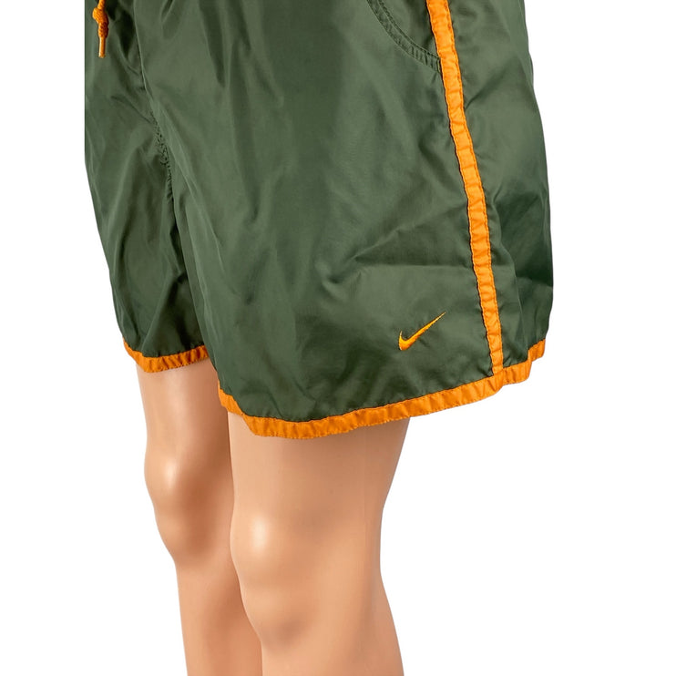 Nike Women's Green Drawstring Yoga Workout Running Athletic Mini Shorts Size L