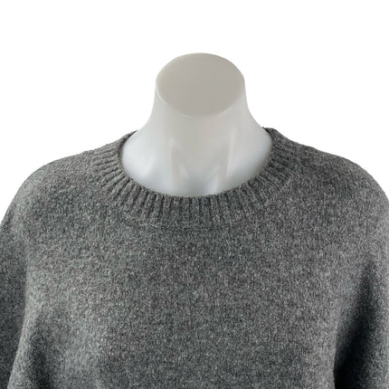 Zara Women's Gray Long Sleeve Crew Neck Knit Sweatshirt Sweater Top Size S