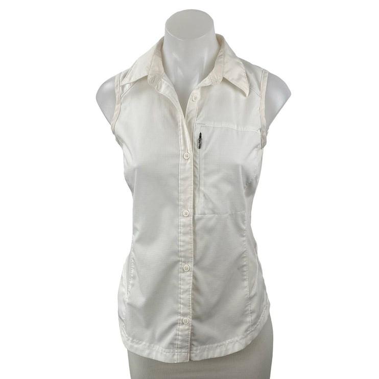 Columbia Silver Ridge II Women's Sleeveless Collared Button Down Shirt Top Sz XS