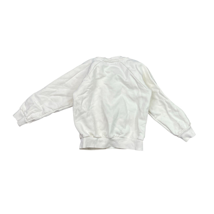 Mini Rodini Kids Girl White Polar Bear Print Crew Neck Sweater Sweatshirt 8-9 YO