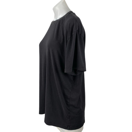 Skims Women's Black Crewneck Short Sleeve Oversized Casual Tee T-shirt Top Sz M