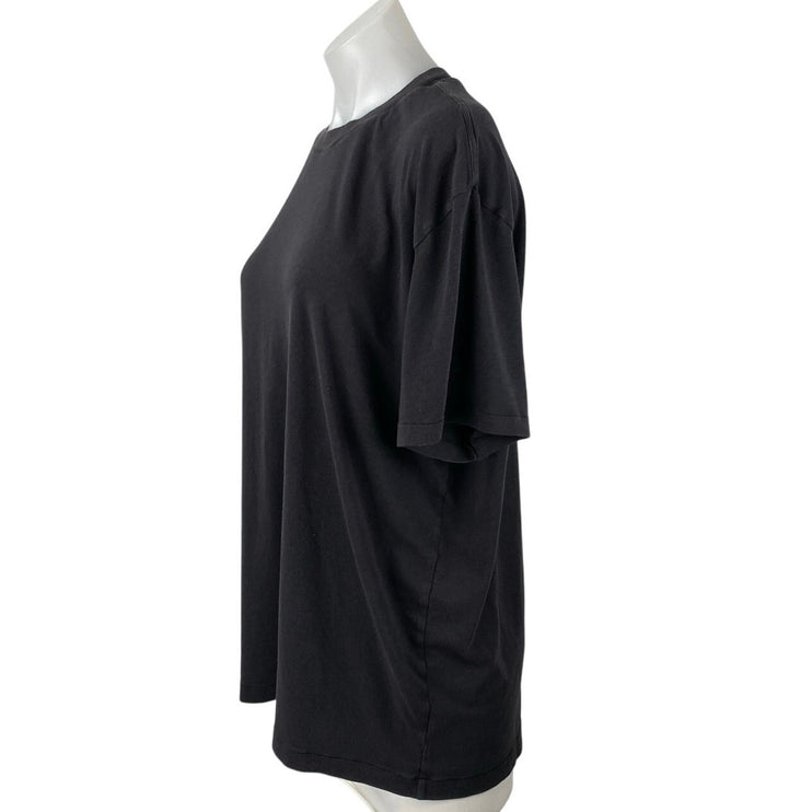 Skims Women's Black Crewneck Short Sleeve Oversized Casual Tee T-shirt Top Sz M