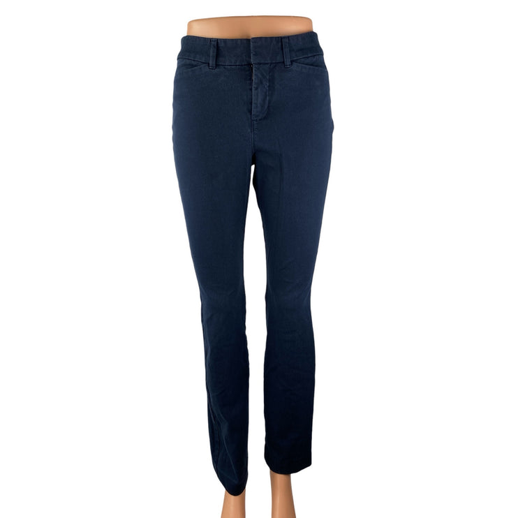 Old Navy Pixie Women's Blue High Waisted Slim Straight Trousers Pants Size 0