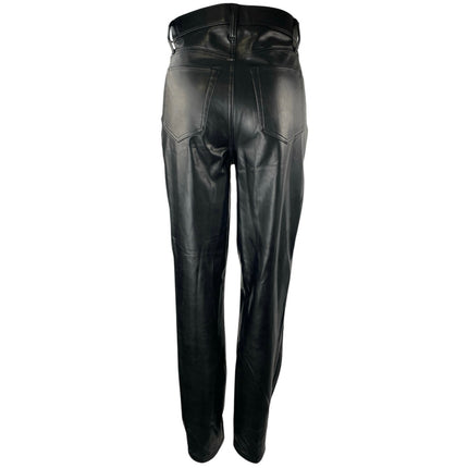 Abercrombie & Fitch The 90s Straight Ultra High Rise Faux Leather Pants Size 25