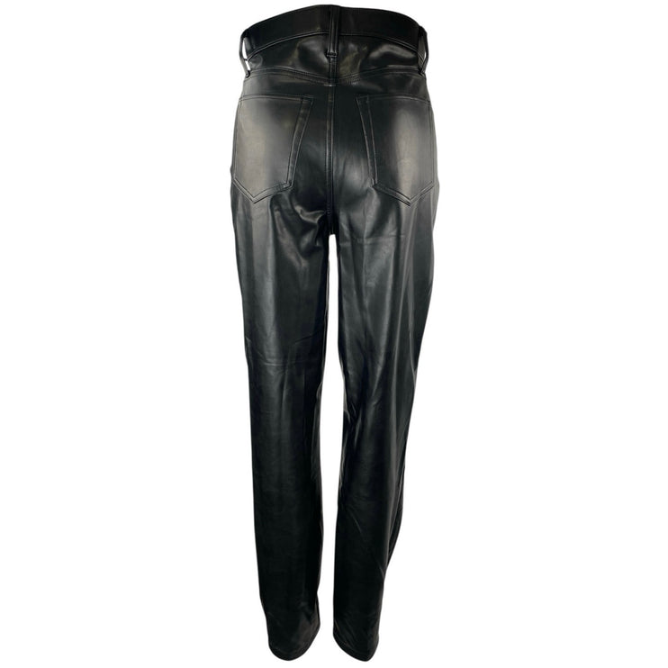 Abercrombie & Fitch The 90s Straight Ultra High Rise Faux Leather Pants Size 25