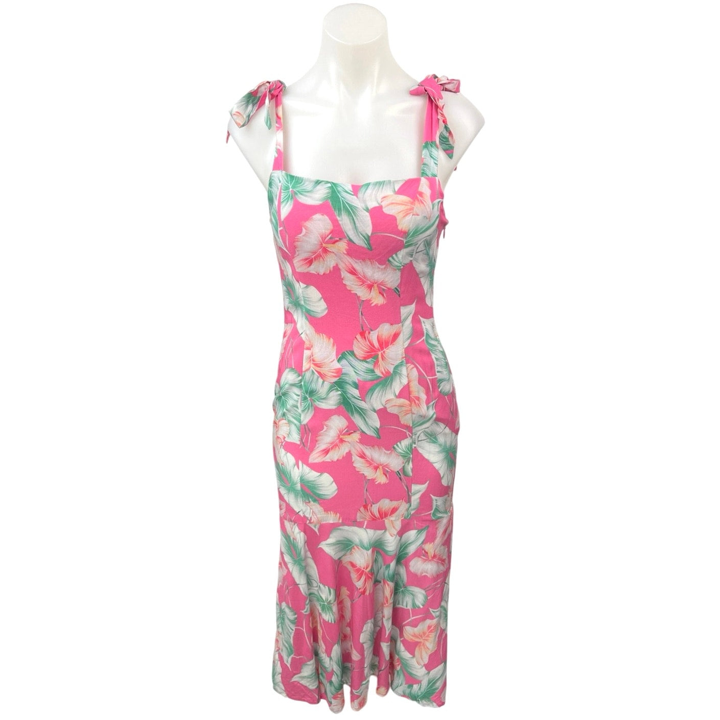 NEW Revolve x Privacy Please Celine Pink Floral Tie Strap Midi Bodycon Brie NEW Revolve x Privacy Please Celine Pink Floral Tie Strap Midi Bodycon Brie