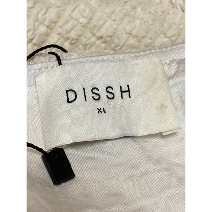 NEW Dissh Alex Cream Strapless Sleeveless Bandeau Textured Blouse Top Size XL