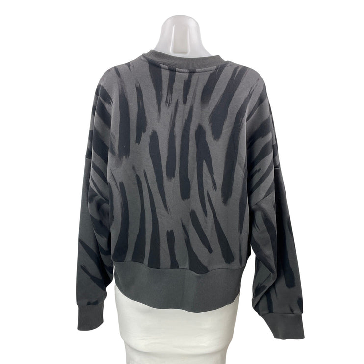 Adidas Sportswear Future Icons Feel Fierce Gray Long Sleeve Graphic Sweatshirt M