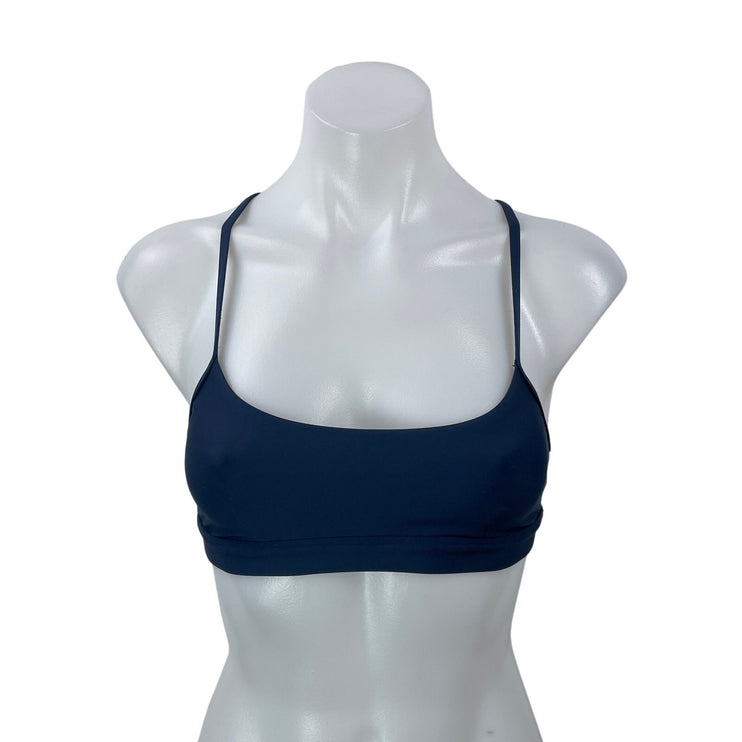 Alo Yoga Women's Navy Blue Crossback Workout Athletic Sports Bra Crop Top XS