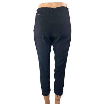 Aritzia Wilfred Women's Black Elastic Waist High Rise Tapered Trouser Pants XXS