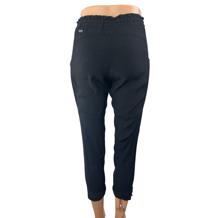 Aritzia Wilfred Women's Black Elastic Waist High Rise Tapered Trouser Pants XXS